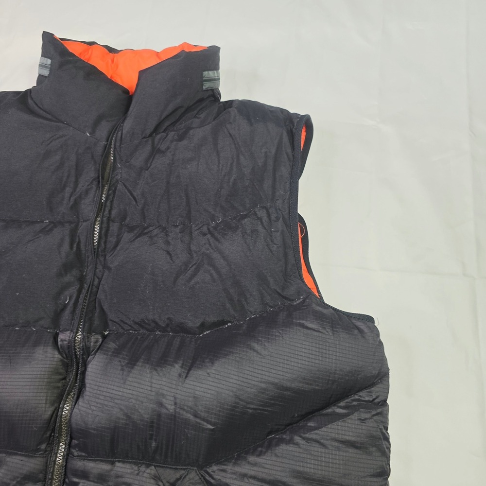 Nautica Men's Competition Reversible Puffer Vest XXL Black Orange Duck Down A22 - Picture 7 of 15